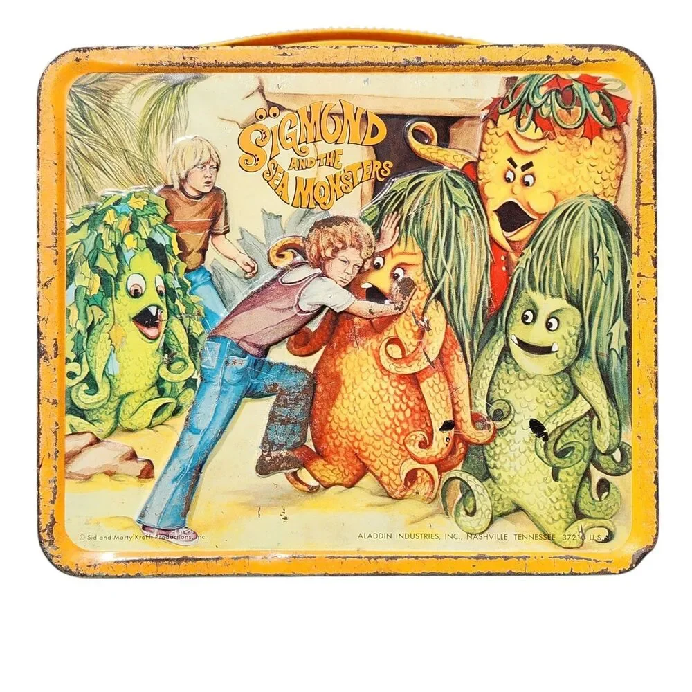Vintage 1974 Sigmund & The Sea Monsters Lunchbox Aladdin Industries No Thermos